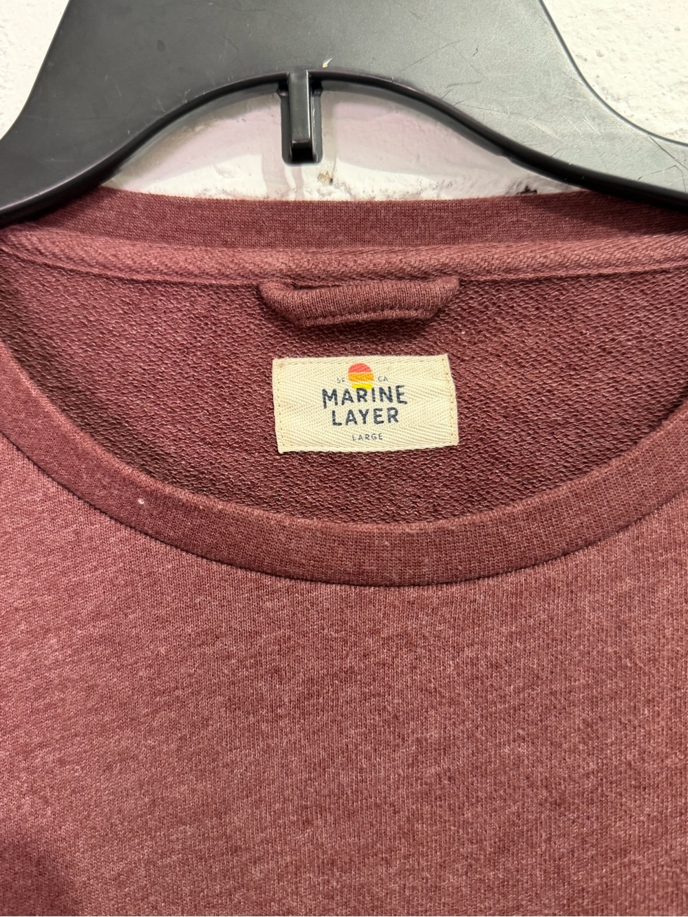 Marine Layer Color Block Crewneck Sweatshirt Sunset Stripe Retro Pullover Large - Picture 4 of 7